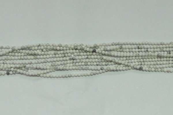 CTG135 15.5 inches 3mm round tiny white turquoise beads wholesale