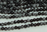 CTG136 15.5 inches 3mm round tiny snowflake obsidian beads wholesale