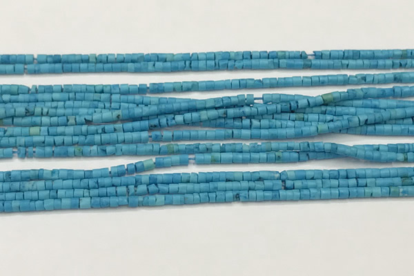 CTG1372 15.5 inches 1.5*2mm heishi tiny blue turquoise beads