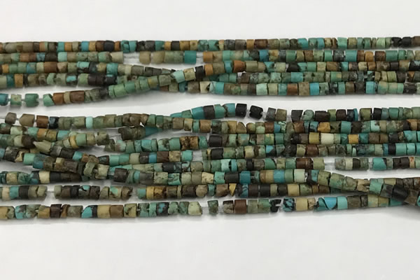 CTG1373 15.5 inches 2*2mm heishi tiny green turquoise beads