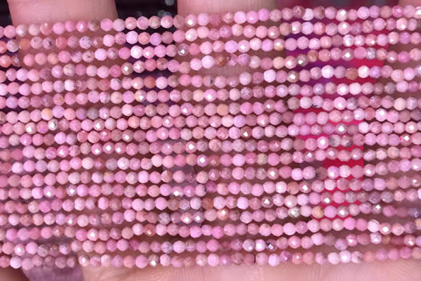 CTG1431 15.5 inches 2mm faceted round Chinese rhodochrosite beads