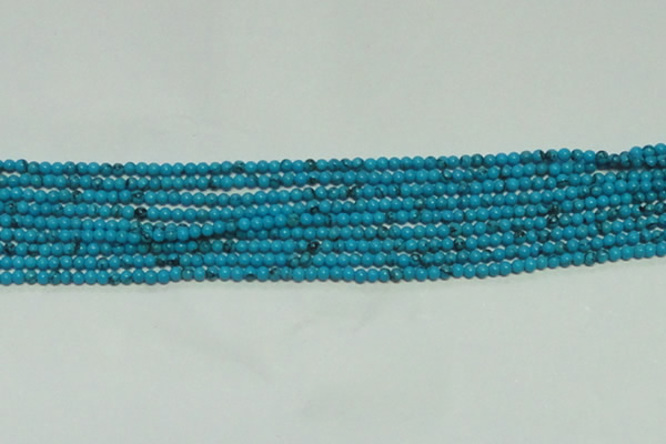CTG144 15.5 inches 3mm round tiny blue turquoise beads wholesale