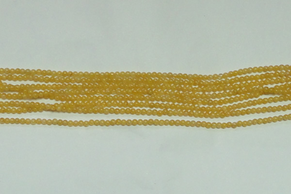 CTG148 15.5 inches 3mm round tiny yellow jade beads wholesale