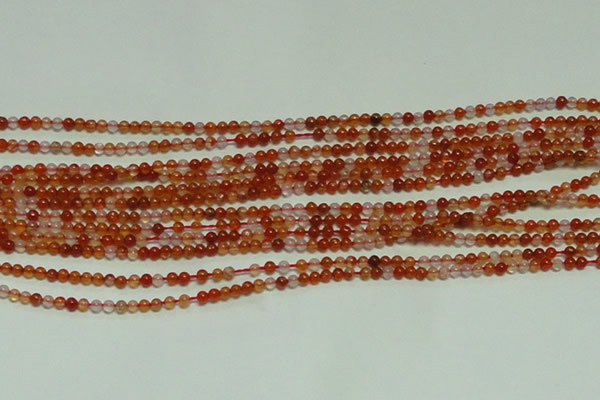 CTG153 15.5 inches 3mm round grade A tiny red agate beads wholesale