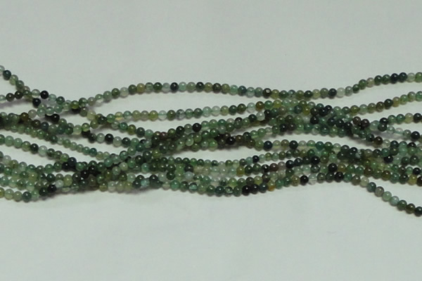 CTG156 15.5 inches 3mm round tiny moss agate beads wholesale