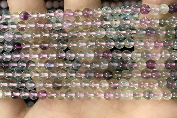 CTG1588 15.5 inches 4mm round fluorite gemstone beads wholesale