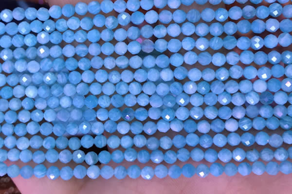 CTG1609 15.5 inches 3mm faceted round tiny amazonite beads