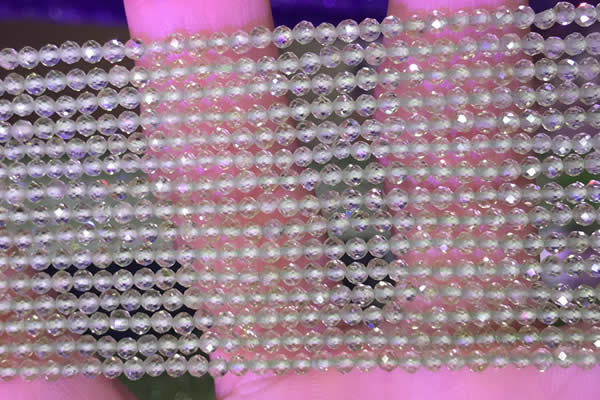 CTG1670 15.5 inches 2mm faceted round tiny peridot beads