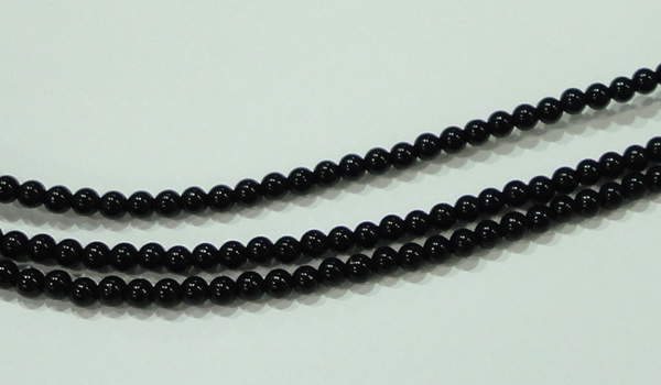 CTG18 15.5 inches 3mm round A grade tiny black agate beads