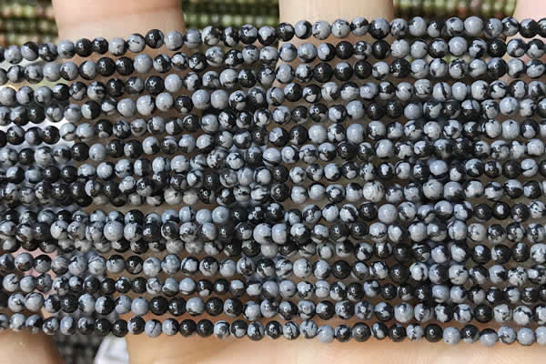 CTG2015 15 inches 2mm,3mm snowflake obsidian gemstone beads