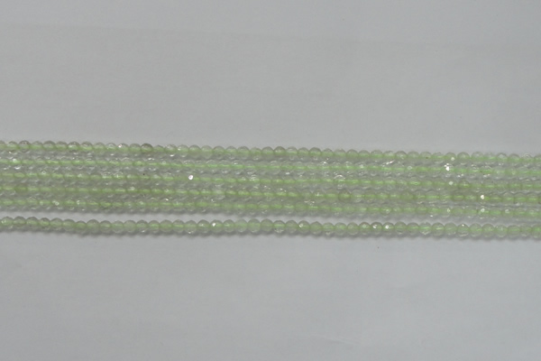 CTG204 15.5 inches 3mm faceted round tiny prehnite gemstone beads
