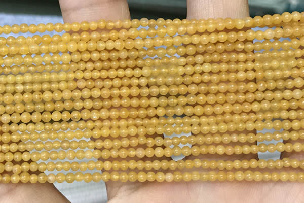 CTG2074 15 inches 2mm,3mm yellow jade gemstone beads