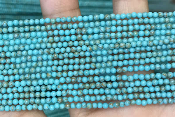 CTG2084 15 inches 2mm,3mm synthetic turquoise gemstone beads