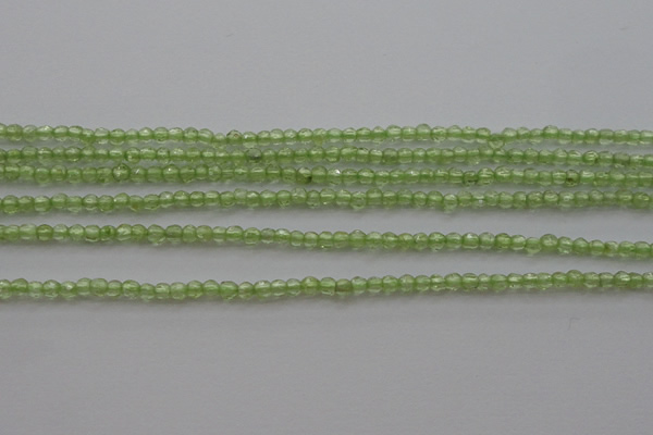 CTG210 15.5 inches 2mm faceted round tiny olive quartz beads