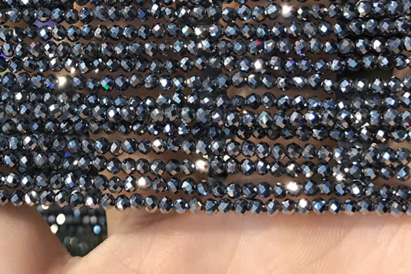 CTG2147 15 inches 2mm,3mm & 4mm faceted round terahertz gemstone beads