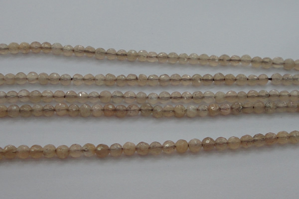 CTG218 15.5 inches 3mm faceted round tiny moonstone beads