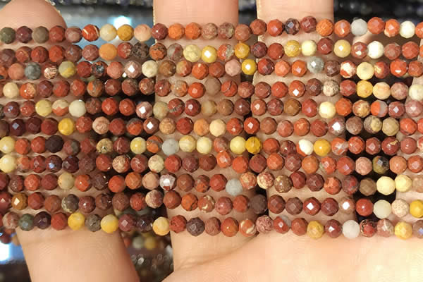 CTG2217 15 inches 2mm,3mm faceted round mookaite gemstone beads