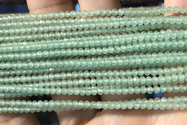 CTG2249 15 inches 2mm faceted round natural prehnite beads