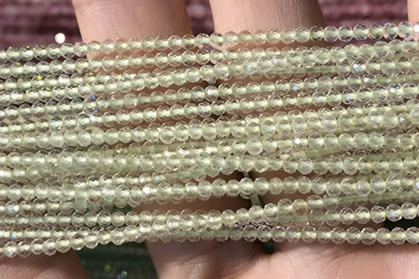 CTG2251 15 inches 2mm faceted round natural lemon quartz beads
