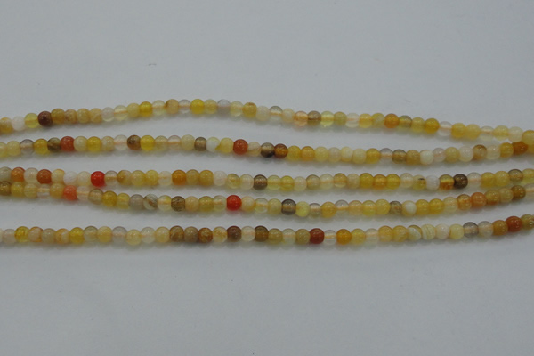 CTG263 15.5 inches 3mm round tiny yellow botswana agate beads wholesale