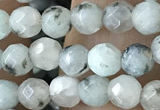 CTG3557 15.5 inches 4mm faceted round sesame jasper beads
