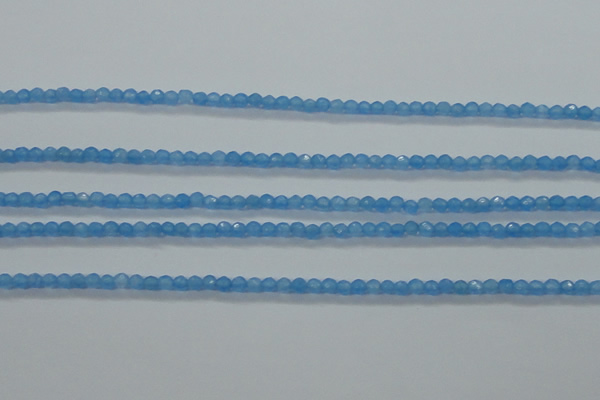 CTG409 15.5 inches 2mm faceted round tiny dyed candy jade beads