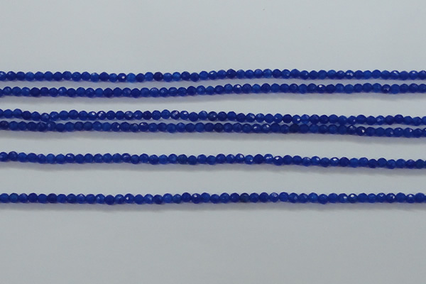 CTG412 15.5 inches 2mm faceted round tiny dyed candy jade beads