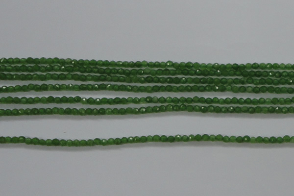 CTG416 15.5 inches 2mm faceted round tiny dyed candy jade beads