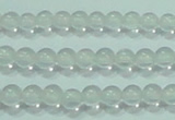 CTG44 15.5 inches 2mm round tiny white crystal beads wholesale