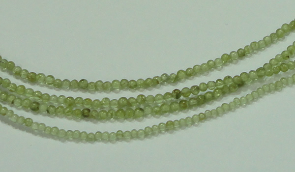 CTG55 15.5 inches 2mm round tiny olivine gemstone beads wholesale