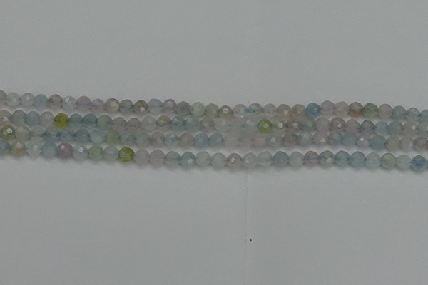 CTG550 15.5 inches 4mm faceted round tiny morganite beads