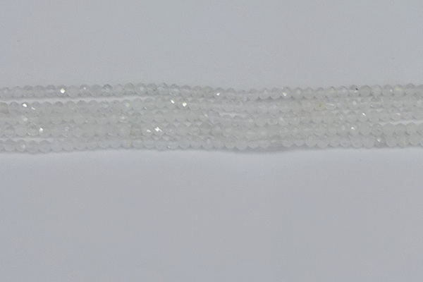 CTG604 15.5 inches 3mm faceted round white moonstone beads