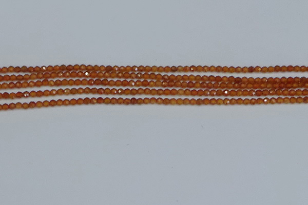 CTG615 15.5 inches 2mm faceted round orange garnet beads
