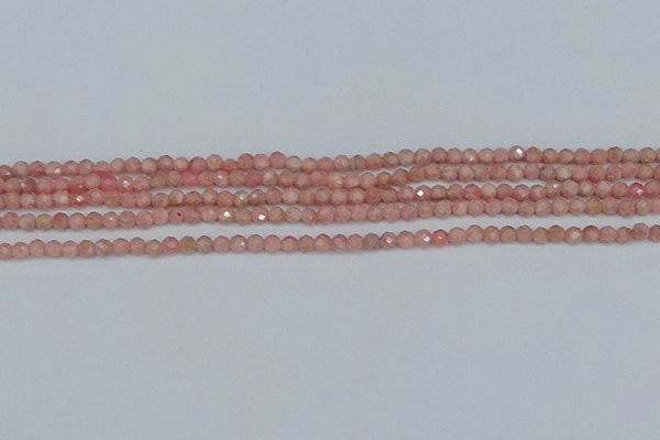 CTG654 15.5 inches 3mm faceted round Argentina rhodochrosite beads