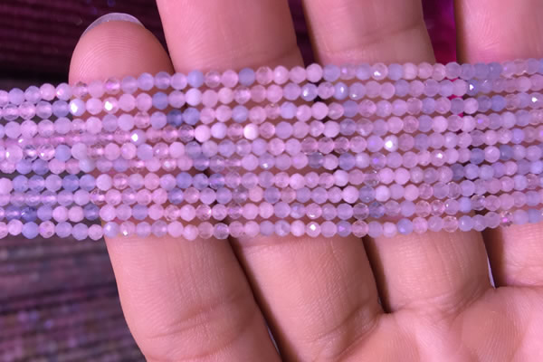 CTG710 15.5 inches 2mm faceted round tiny morganite beads