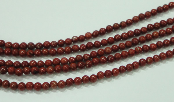 CTG75 15.5 inches 3mm round tiny red brick beads wholesale