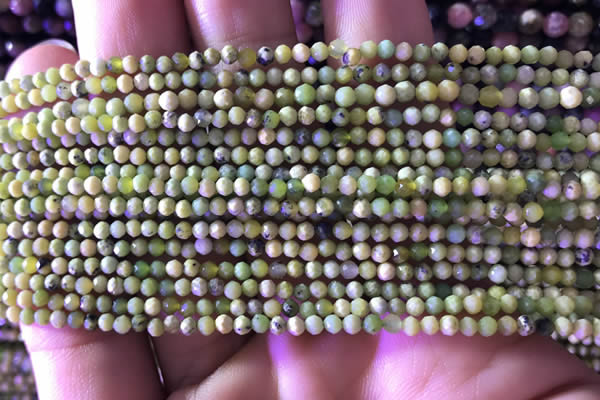 CTG825 15.5 inches 3mm faceted round tiny chrysotine beads