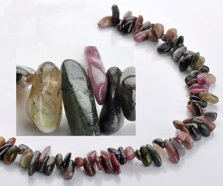 CTO04 15.5 inches 5*13mm freeform natural tourmaline chips beads