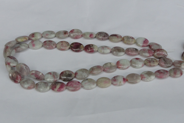 CTO204 15.5 inches 12*16mm oval pink tourmaline gemstone beads