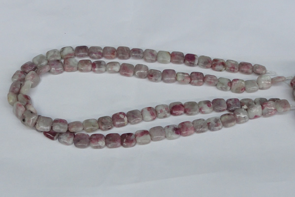 CTO207 15.5 inches 12*12mm square pink tourmaline gemstone beads
