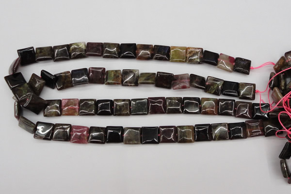 CTO388 15.5 inches 12*12mm square natural tourmaline beads wholesale