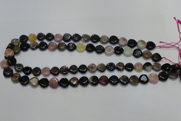 CTO41 15.5 inches 12*12mm heart natural tourmaline beads wholesale