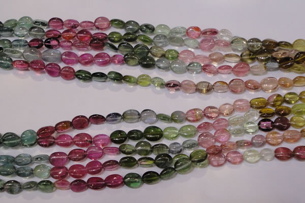 CTO420 15 inches 6*7mm oval natural tourmaline beads wholesale