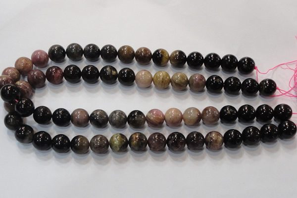 CTO53 15.5 inches 12mm round natural tourmaline beads wholesale
