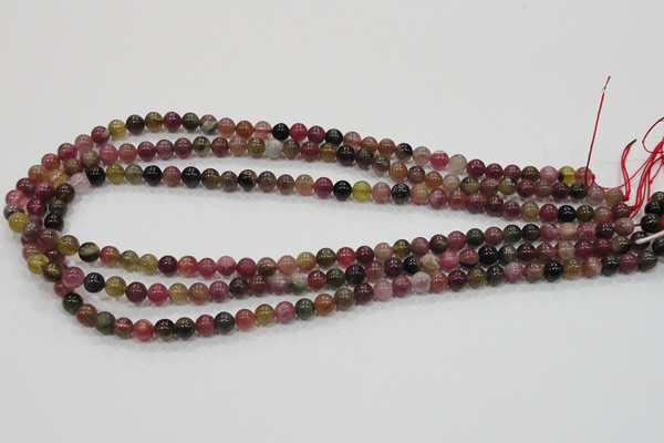 CTO61 15.5 inches 5mm round natural tourmaline gemstone beads