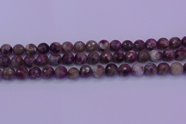 CTO614 15.5 inches 9mm faceted round tourmaline gemstone beads