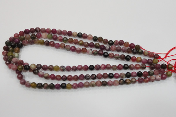 CTO63 15.5 inches 7mm round natural tourmaline gemstone beads