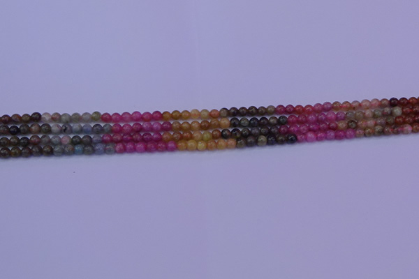 CTO630 15.5 inches 4mm round tourmaline gemstone beads wholesale