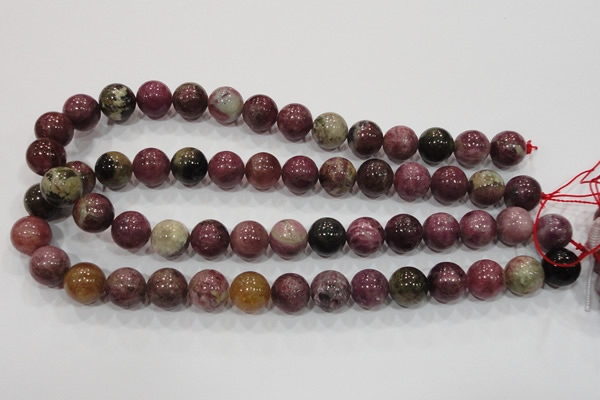 CTO67 15.5 inches 14mm round natural tourmaline gemstone beads
