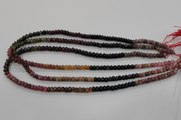 CTO68 15.5 inches 4*6mm rondelle natural tourmaline gemstone beads